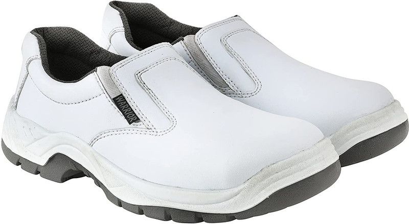 Liberty Warrior 3003-123 Slip On Safety Shoes For Men Industrial Safety Shoe 5Uk-11Uk Steel Toe Genuine Leather Safety Shoe  (White, S1)