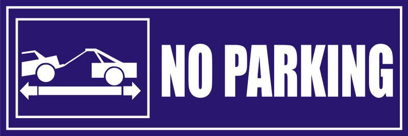 signEver No Parking Sign Board For School Office Hoetl College Hospital lMulti-color (30 x 10 cm) Emergency Sign