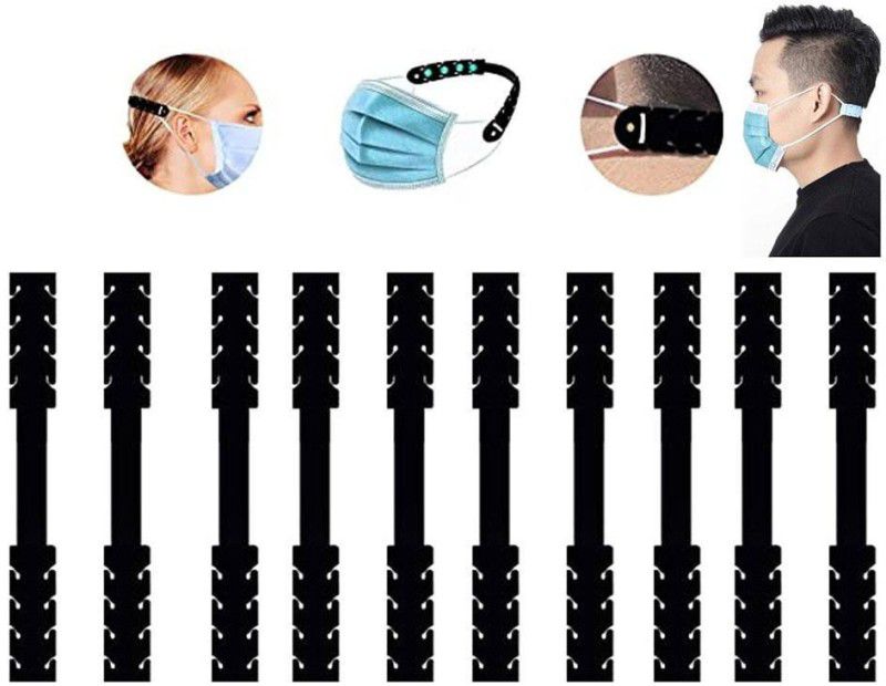 Signamio Anti-Tightening Ear Protector/Ear Saver/Contact less key/Ear Strap Extension Holder Hook Mask Buckle Ear Pain Relieved And Adjustable Ear Plug (Black ) Ear Plug  (Black)
