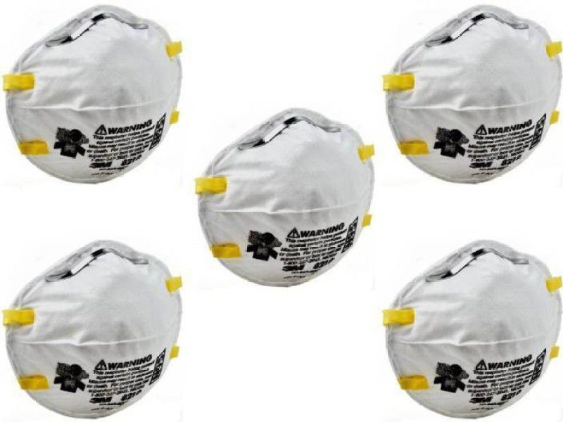 3M Particulate Respirator 8210, N95 Mask, NIOSH Approved (Pack of 5)  (Free Size, Pack of 1)