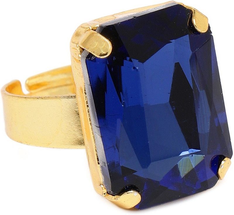 Crystal Shine Stone Party Bling Stone Gold Plated Ring