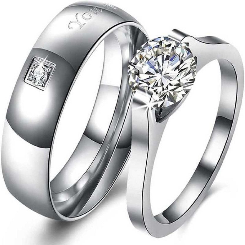 cubic zeronic adjustable love band ring Alloy Cubic Zirconia Silver Plated Ring