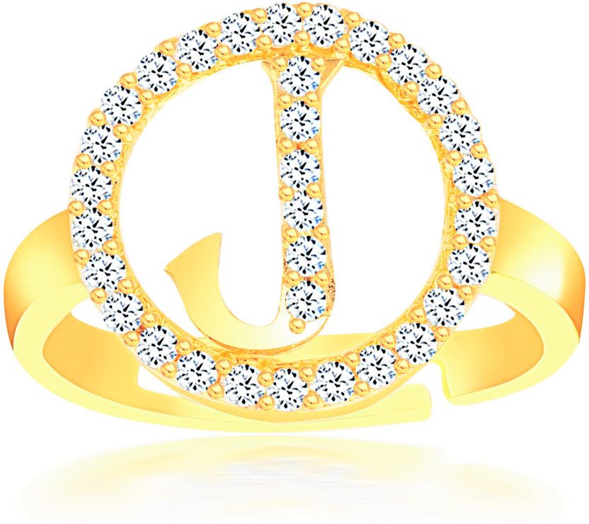 Brass Cubic Zirconia, Diamond Gold Plated Ring