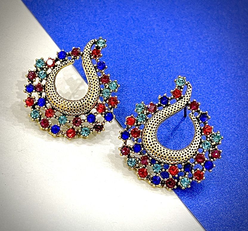 Wester Party Wear Sunshine Tops Earrings For Girls & Women Alloy Stud Earring