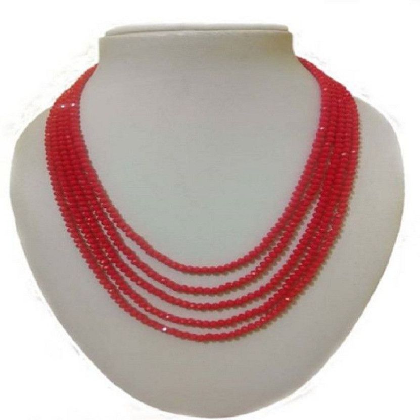 Five Layer Necklace For Women and Girls Crystal Crystal Layered