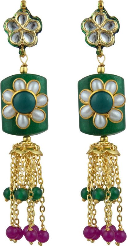 Exciting Jade Alloy Drops & Danglers