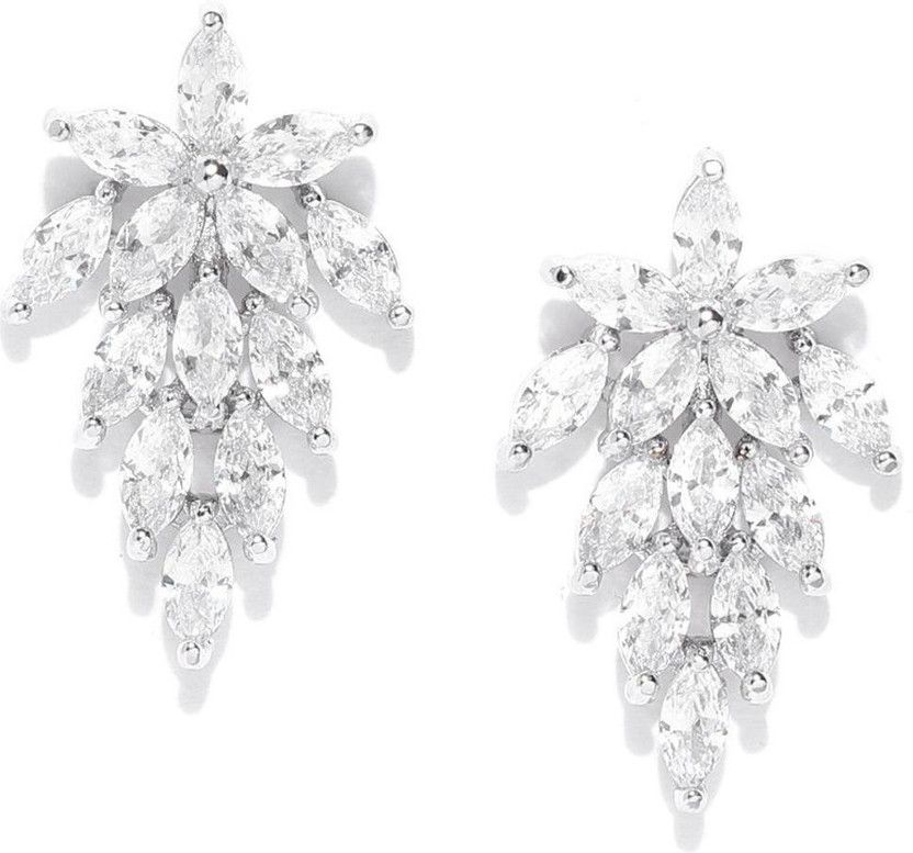 FJE1782 Cubic Zirconia Brass Stud Earring