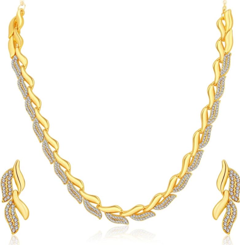 Mother of Pearl, Alloy Gold-plated Rose Gold Jewel Set  (Pack of 1)