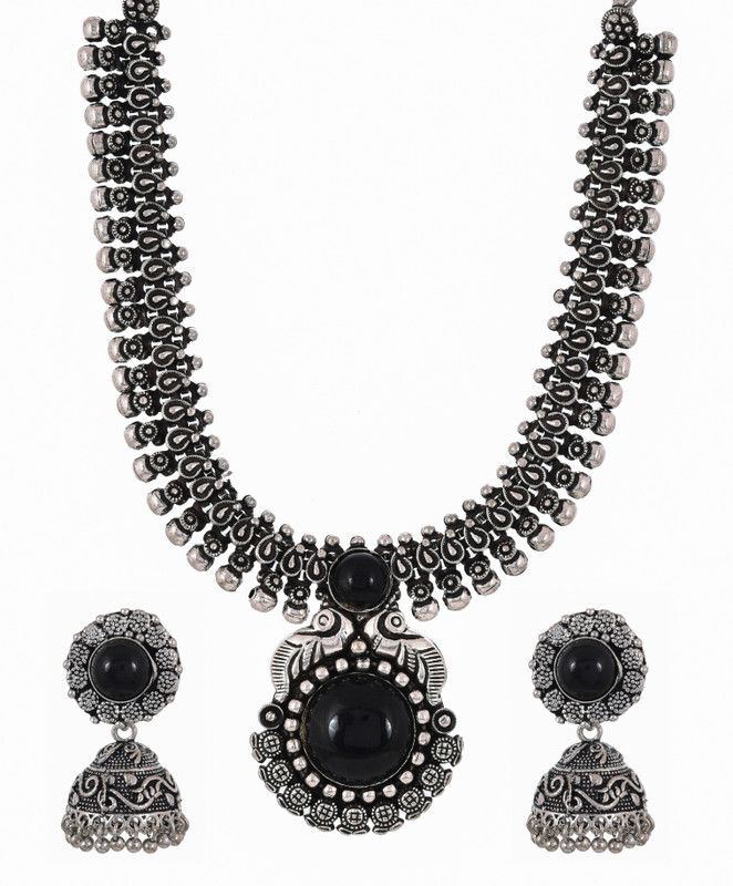 Brass Black, Silver Jewel Set  (Pack of 1)