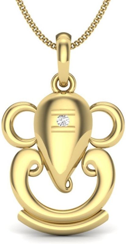 ganesh Gold-plated Cubic Zirconia Alloy Pendant