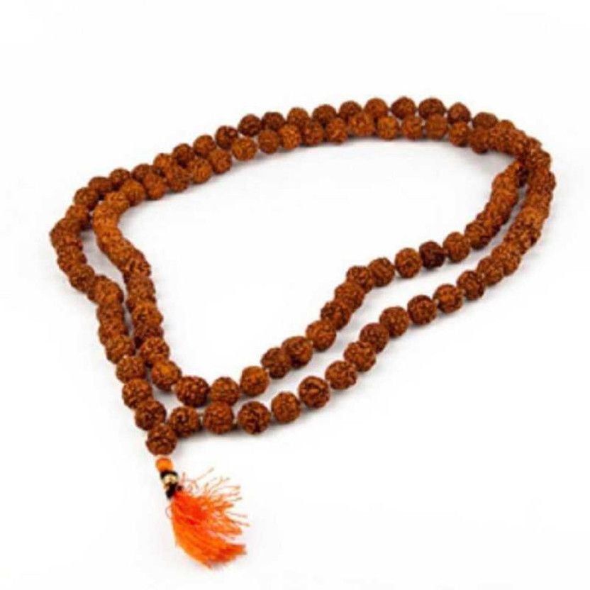 Cyan Spritual Natural Rudraksha Japa Mala Wood Chain Wood Chain Wood Chain