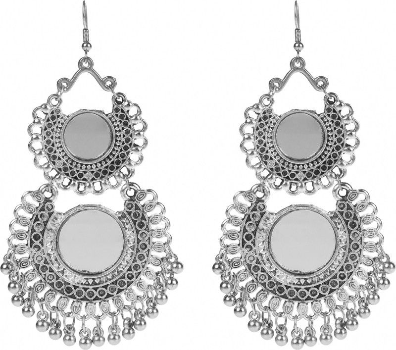 Afghani Kashmiri Jhumka Silver Hoop Earring