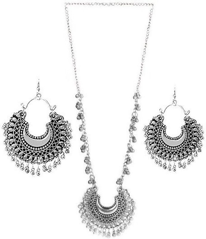 Oxidised Silver, Alloy Sterling Silver Silver Jewel Set  (Pack of 1)