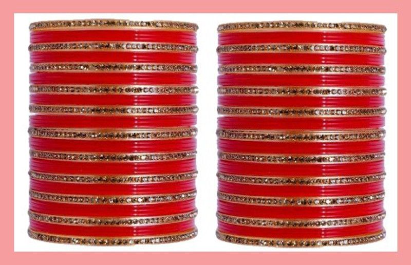 Plastic, Lac Bangle Set  (Pack of 40)