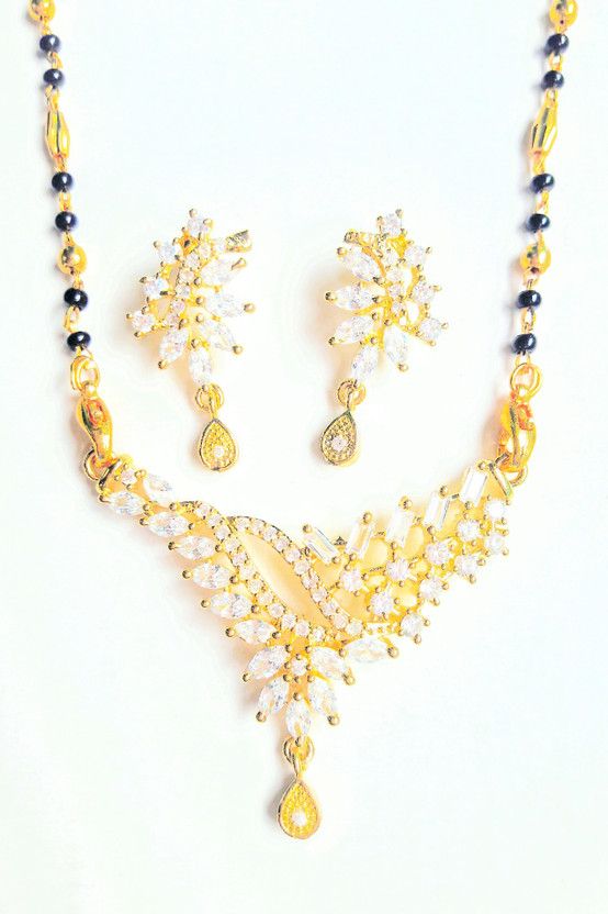 Alloy Gold-plated Blue, Gold, Silver Jewel Set  (Pack of 1)