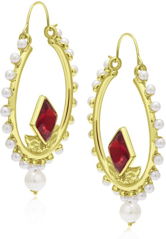Shimmering Mehandi Plated Alloy Hoop Earring