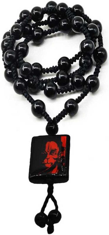 Hanuman locket mala black Cotton Dori