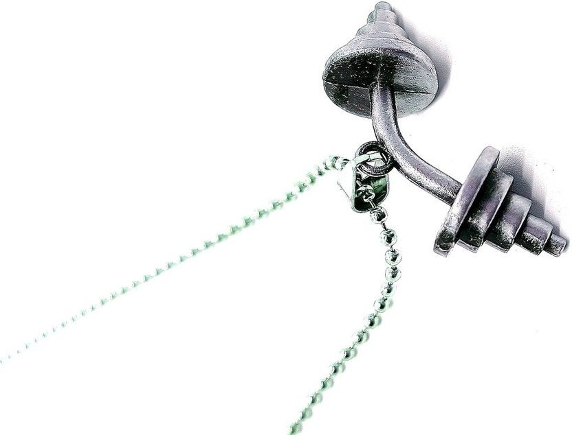 Dumbbell Locket Gym Pendant Necklace for Boys & Mens Weightlifting Fitness DP352 Stainless Steel Pendant Set