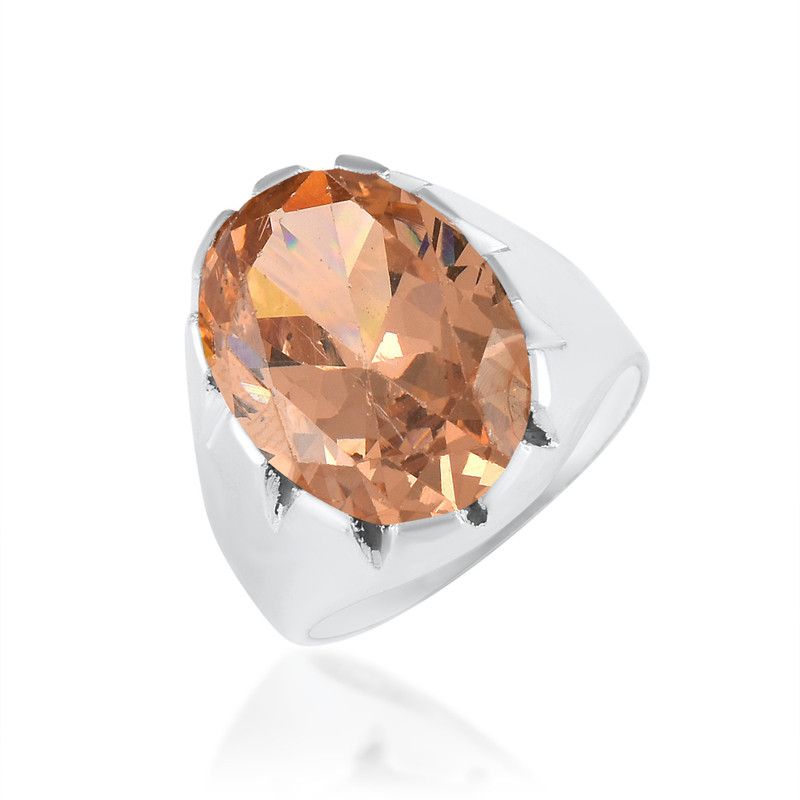 Brass Silverplated Finger Ring Brass Cubic Zirconia Silver Plated Ring