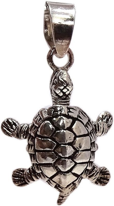 925 Sterling Silver Moving Tortoise Shape Charm Locket For Unisex Black Silver Sterling Silver Locket