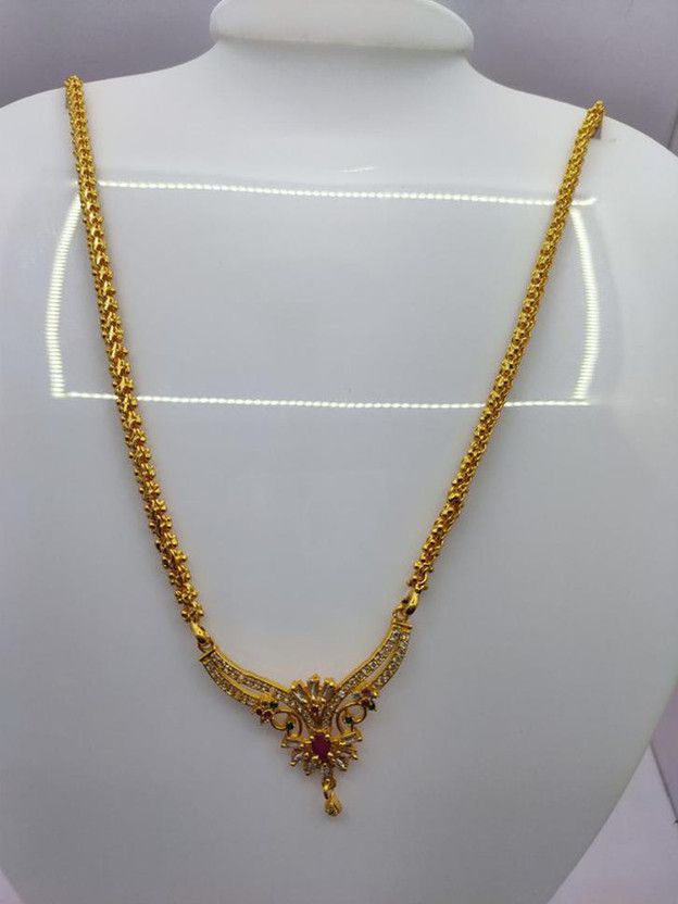 Liti V Big mop Gold-plated Plated Alloy Necklace