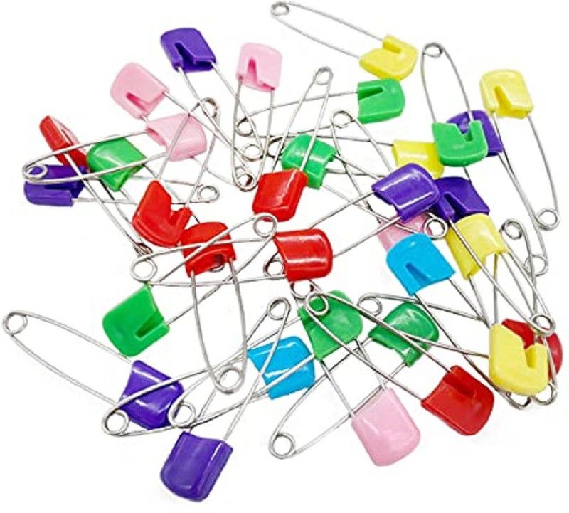 Yaudheya Stainless Steel Safety Pin Saree pin for Women and Girls Multicolor (Pack of 24) Brooch  (Multicolor)