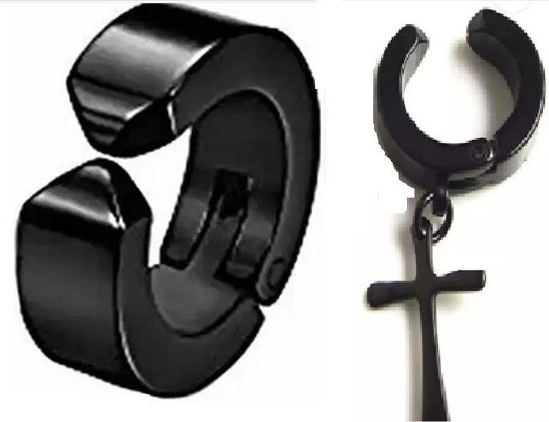 PRESENTS COMBO PACK OF 1pc both side magnetic +1pc round shape magnetic earring Stainless Steel Stud Earring