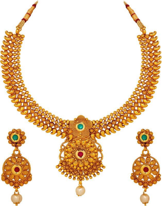 Copper Copper Gold Jewel Set  (Pack of 1)