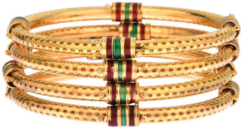 Alloy Gold-plated Bangle Set  (Pack of 4)