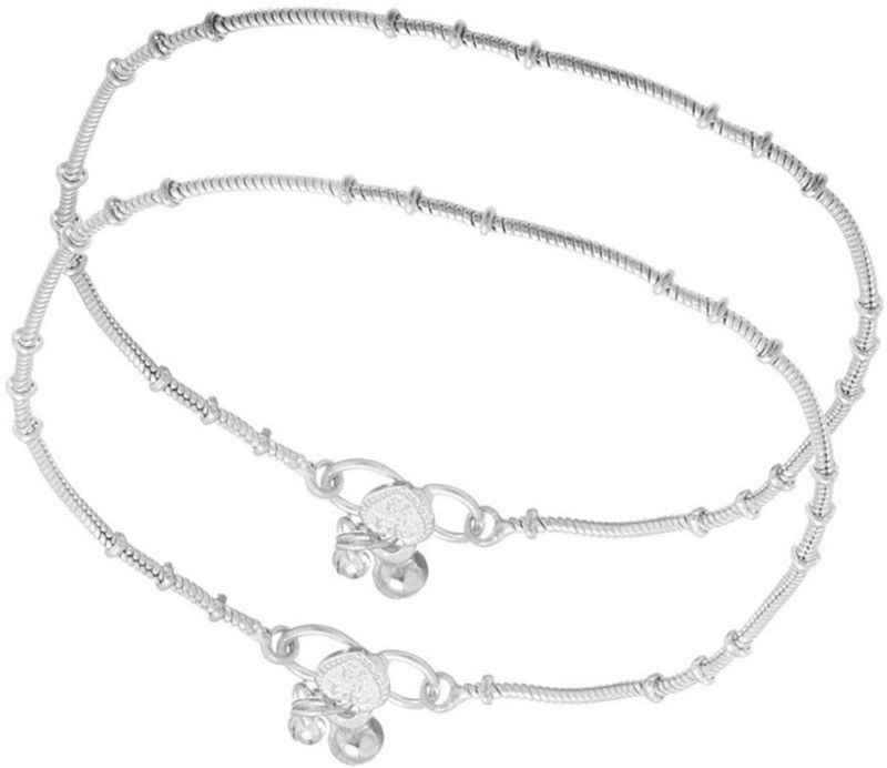 TIRUPATI New Year Beauty Marriage, Party Wear,daily Wear,gift Item For Women and Girls Brass, Metal Anklet  (Pack of 2)