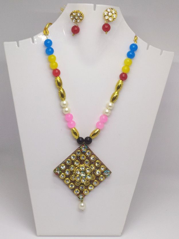 Brass, Copper, Alloy Multicolor Jewel Set  (Pack of 1)