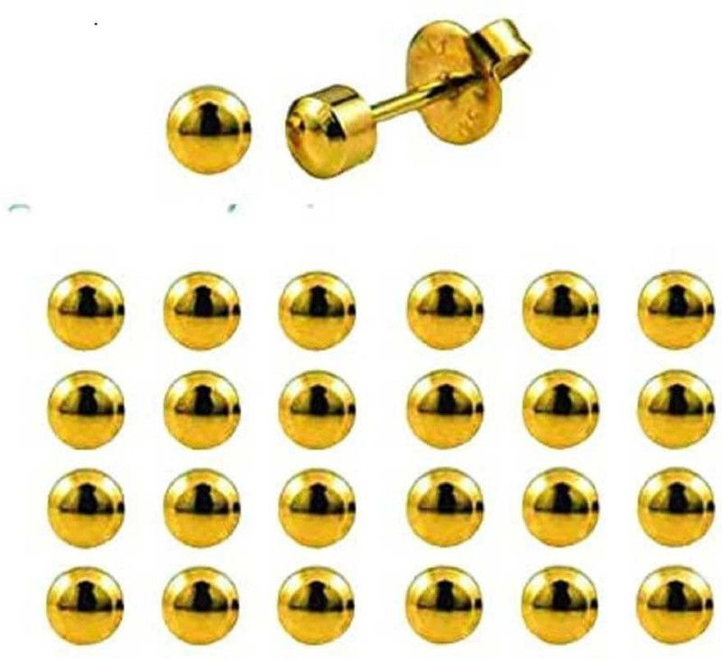 Girls Boys Women Brass Stud Earring