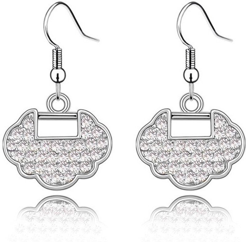 You Are Mine Cubic Zirconia Alloy Drops & Danglers