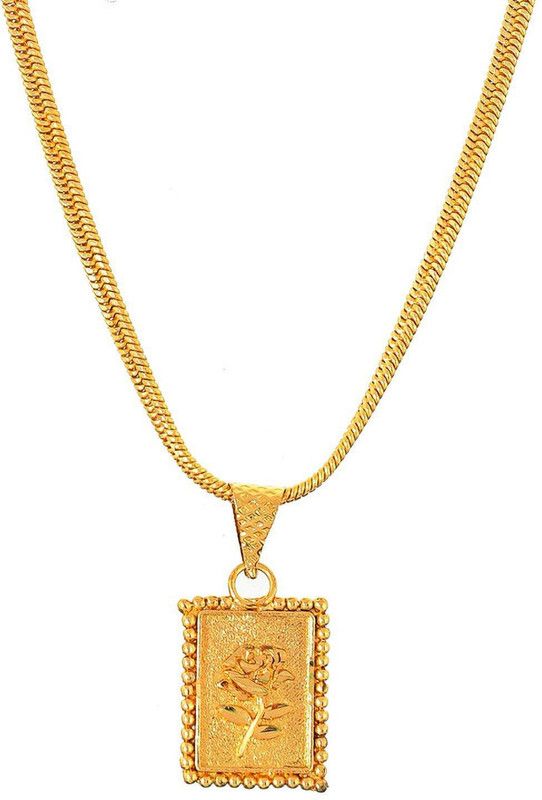 SH_HK-Chain with 4D Shape Pandent Gold-plated Metal