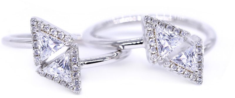 Silver Cubic Zirconia 999 Silver Plated Toe Ring