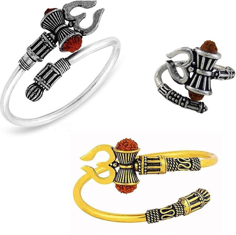 Metal Gold-plated, Silver Coated Bracelet Set  (Pack of 3)