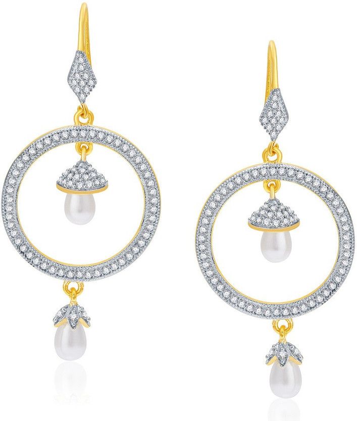 Fantasies Gold And Rhodium Plated Alloy Drops & Danglers