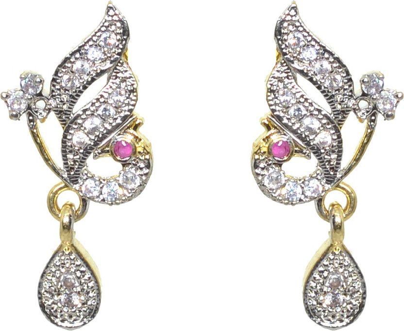 Partywear Cubic Zirconia Alloy Drops & Danglers
