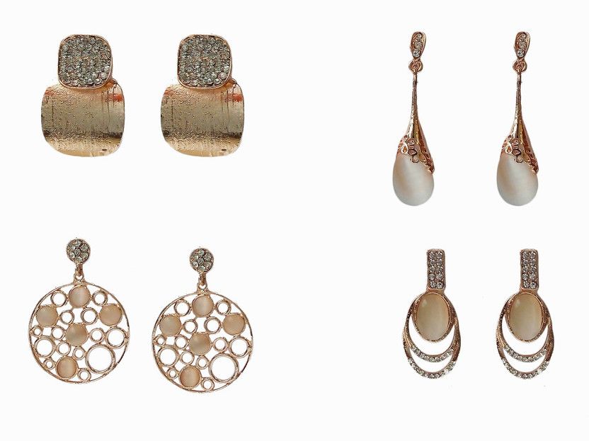 Combo of 4 Metal Earring Set