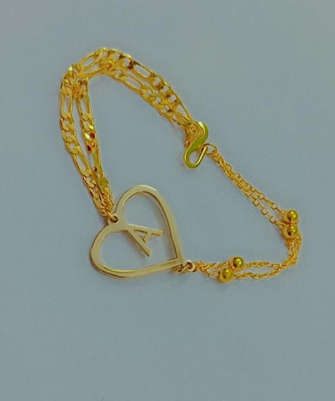 Brass, Glass Gold-plated Bracelet