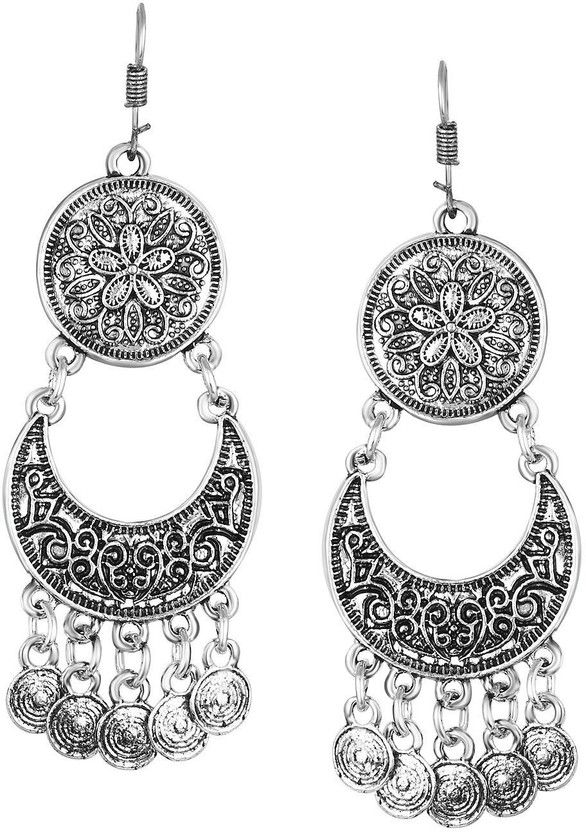 Oxidised Afghani Alloy Drops & Danglers