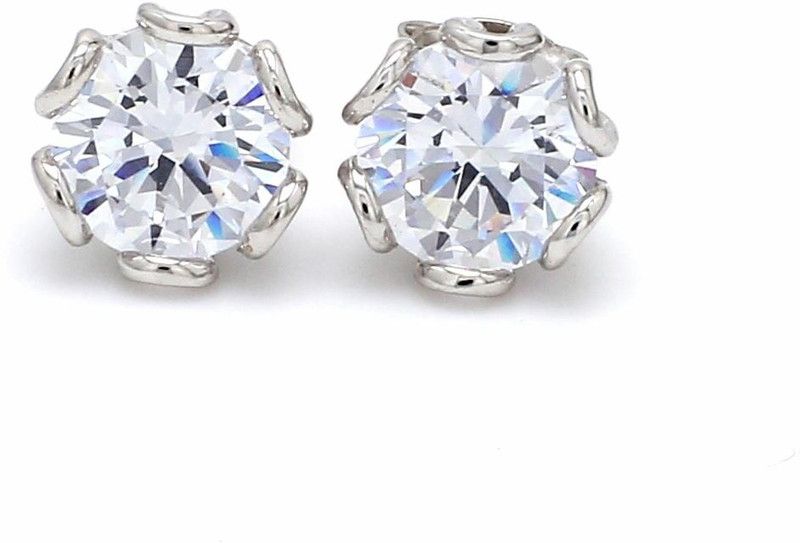 Pure 925 Silver American Diamonds Daily wear Cubic Zirconia Silver Stud Earring