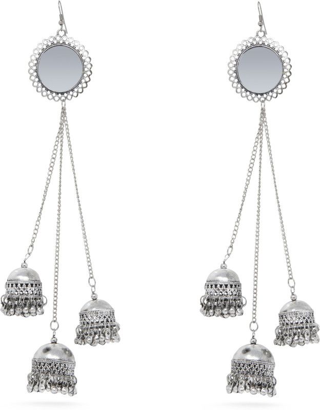 DJ/ER/18055 German Silver Earring Set