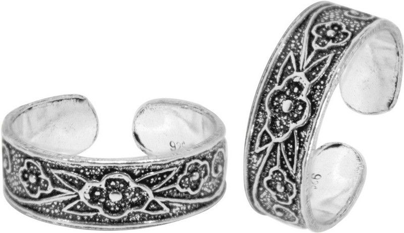 Floral Fetish Silver Toe Ring