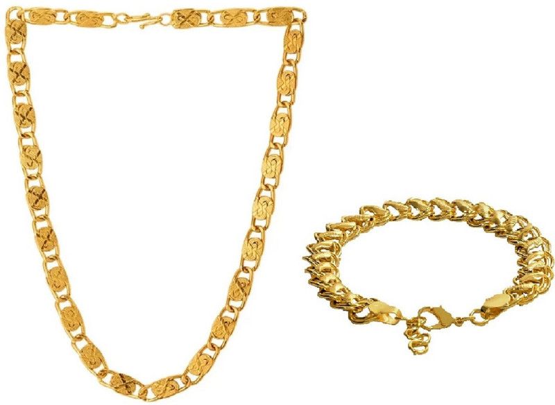 Brass, Metal, Alloy Gold-plated Bracelet  (Pack of 2)