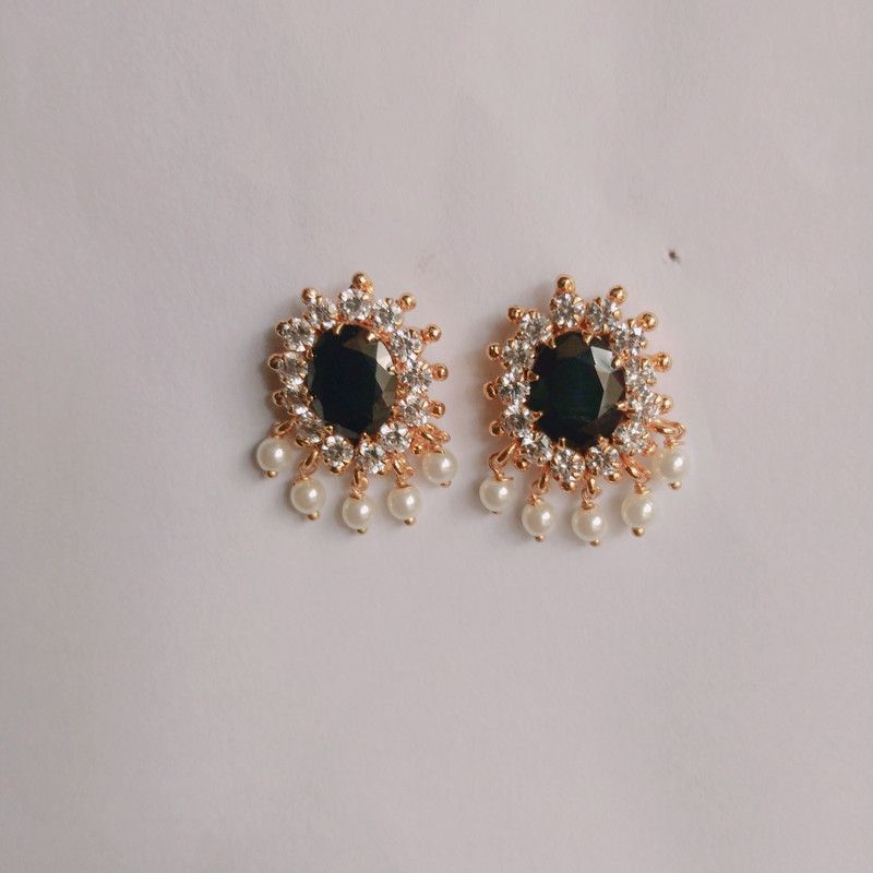fancy stone earring Copper Stud Earring