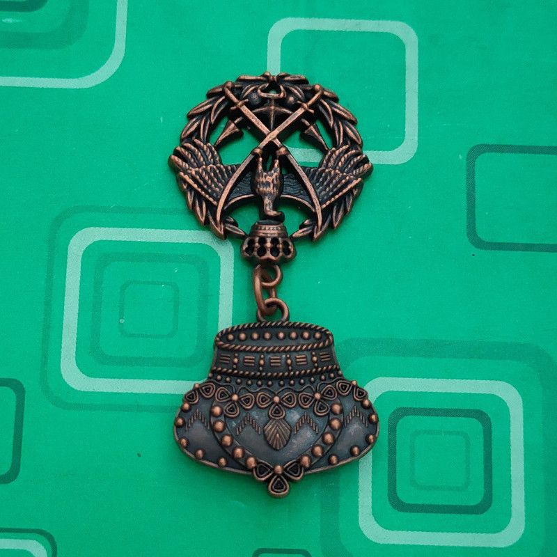 Copper King's Crown Lapel Pin Wedding partwear Coat And Shewani Brooch Brooch  (Copper)