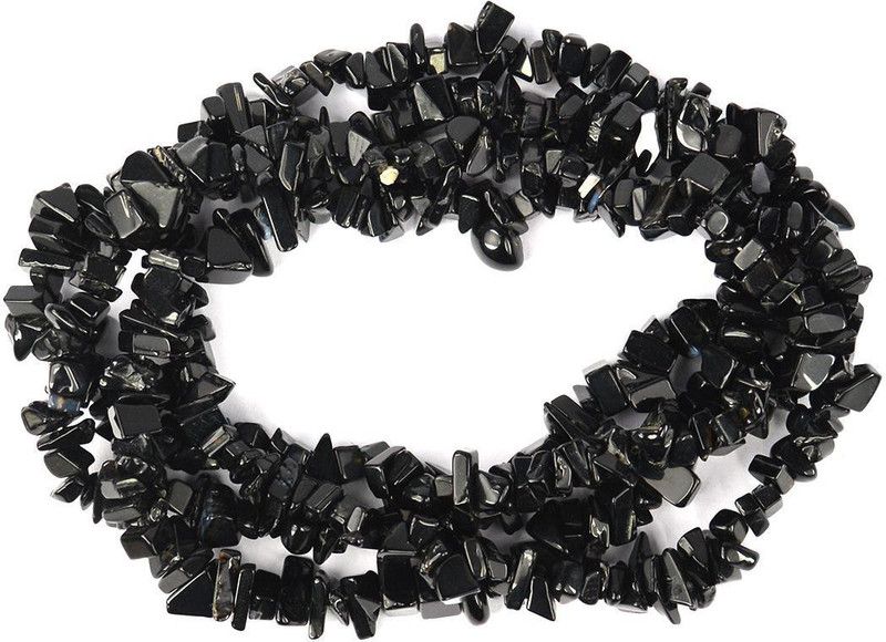 Black Agate Mala Natural Crystal Mala Stone Mala Stone Necklace Natural Chip Beads Mala Crystal Necklace Fashion Jewelry For Reiki Healing and increase Energy 32 inch Approx Beads, Agate, Crystal Stone Chain
