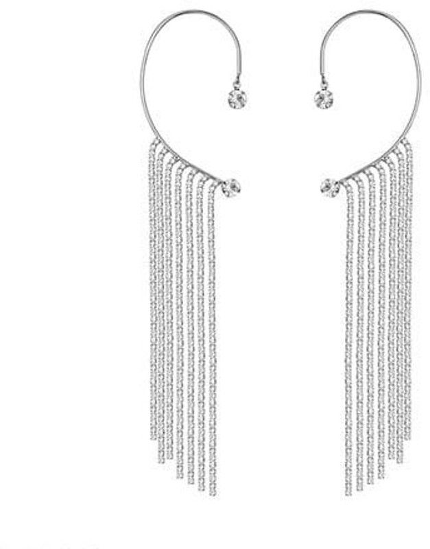 blackbird Fancy SILVER Plated CUFFS Earring For Girls and Womens Agate Silver Cuff Earring, Earring Set