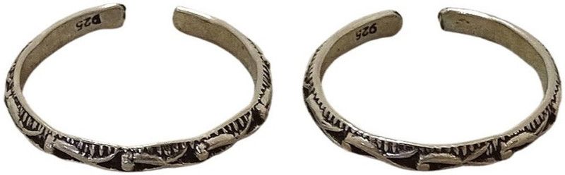 Designer Light Weight Toe Rings pack in pair Sterling Silver Toe Ring